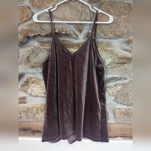 Purple velvet cami